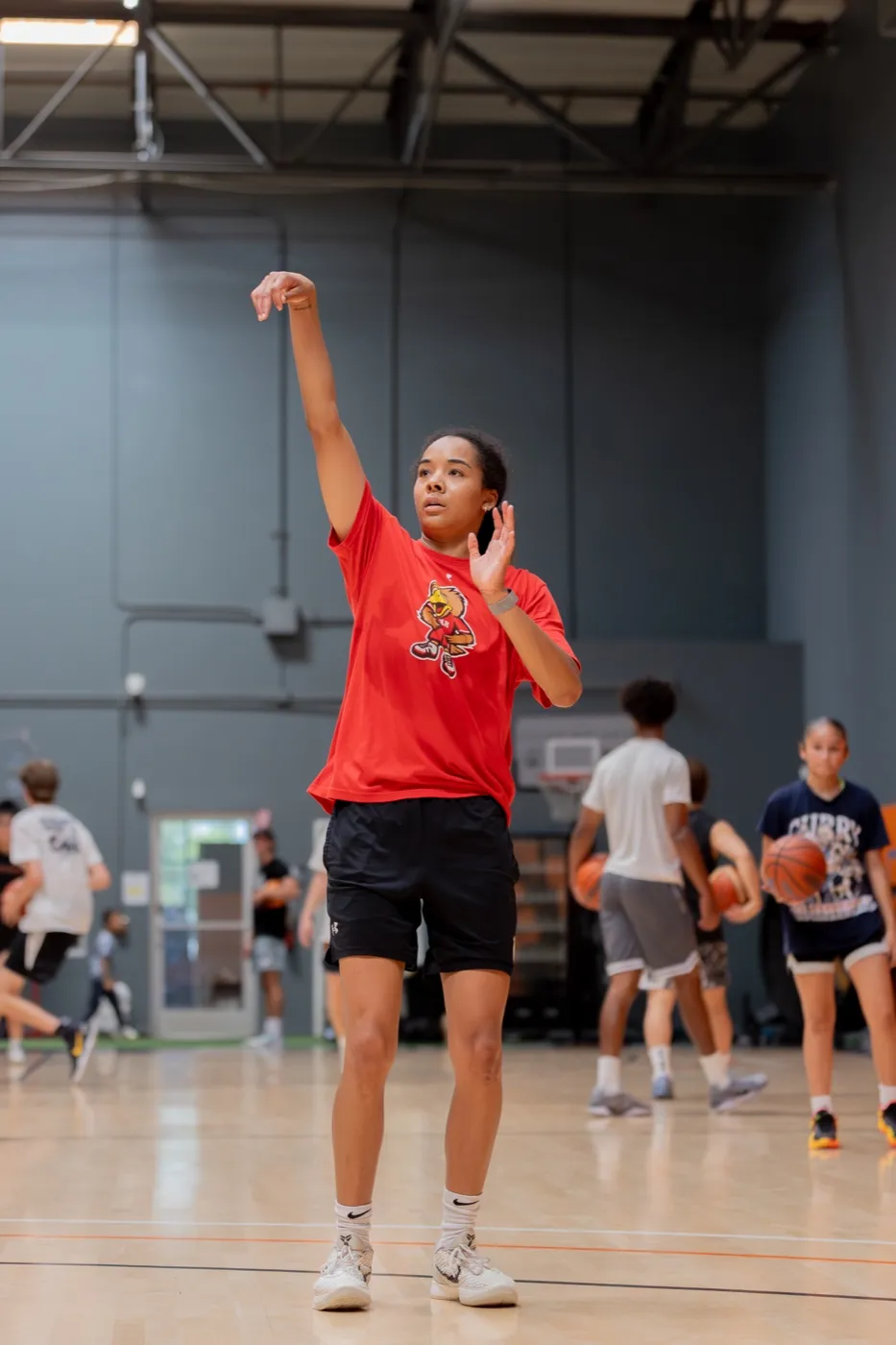 Celebrating a bucket mid-session.