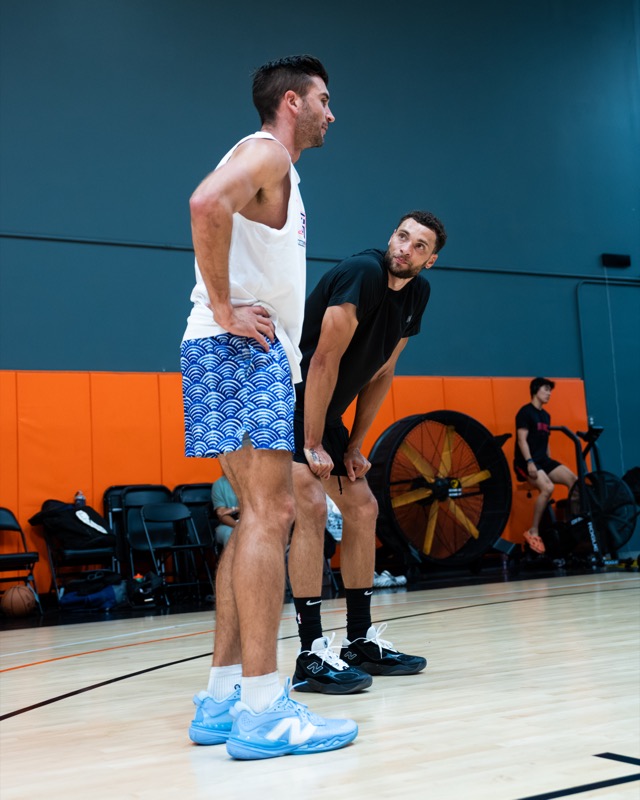 Jordan walks through the measured way back on the court.